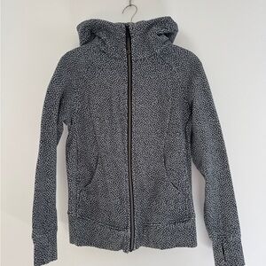 Lululemon scuba hoodie - Gray Polka Dot Zip-Up size 6